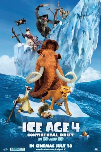 Ice Age: Continental Drift (2012) Dual Audio {Hindi-English} Movie 480p | 720p | 1080p BluRay 300MB | 700MB | [Animation, Adventure, Comedy, Drama, Family, Fantasy, anime]